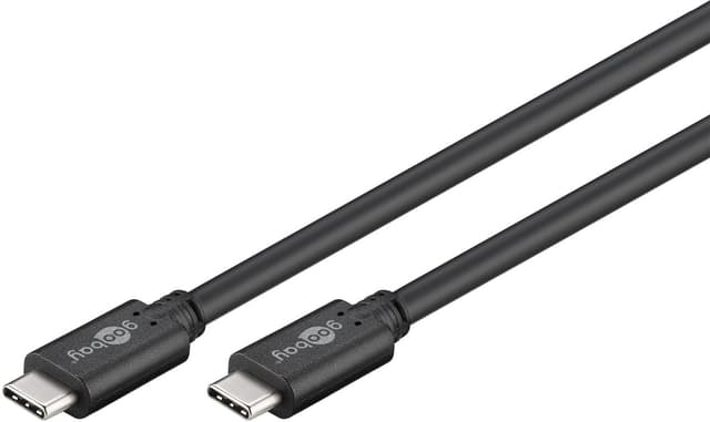Cablu de incarcare si sincronizare USB type C 1m 3.2 Gen1 PD 60W tata-tata negru Goobay