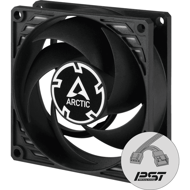 Ventilator P8 PWM PST 200-3000 RPM 4 Pin 80x80x25 mm negru 1buc ARCTIC ACFAN00154A-1