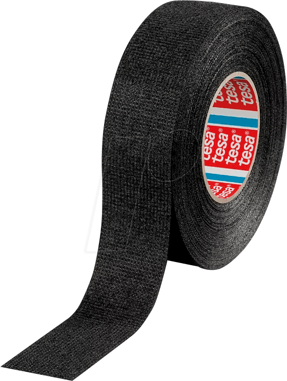 Banda textila 25mm 25m Thk 300um negru 105 grade C negru TESA 51608-00014-00