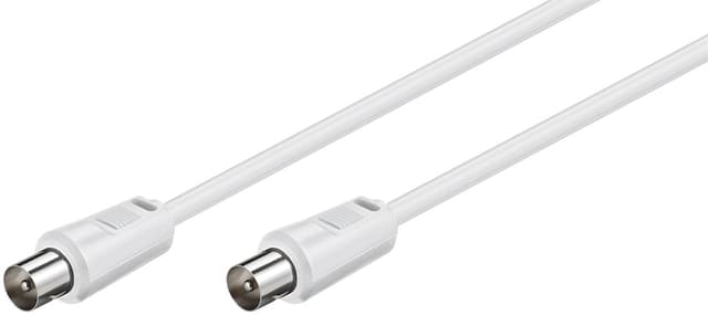 Cablu COAXIAL TV antena 1.5m tata-tata 75 ohm 70DB Dublu ecranat CCS alb 68145 Goobay