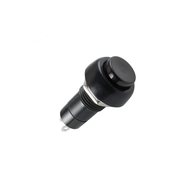 Buton intrerupator OFF-(ON) fara retinere 250V/3A negru incastrabil 12mm HOME