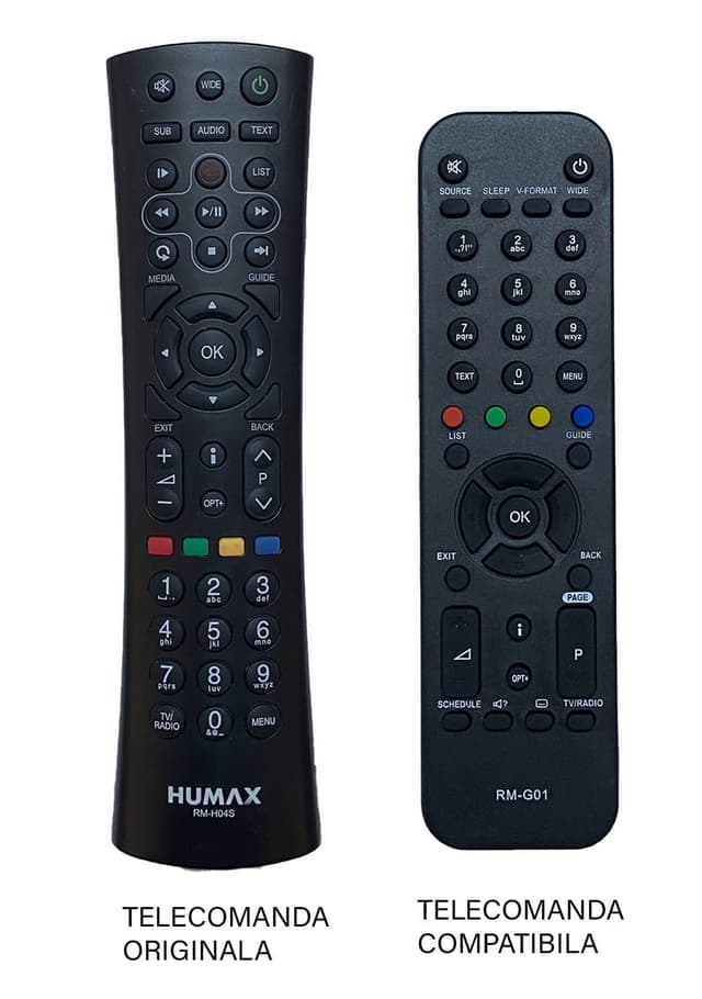 Telecomanda inlocuitoare compatibila pentru reciver DIGI RM-G01 compatibil cu originalul RM-H04S IR 724 (182-1)