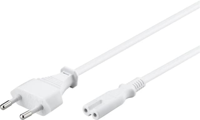 Cablu de alimentare cu 2-pin Euro 5m alb 2x0.75 mm2 cu priza C7 pentru aparate electronice 93988 Goobay