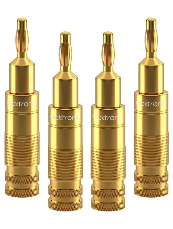 Set 4 mufe Banana 4mm Premium Clicktronic pentru cablu 6.0mm2 Conexiuni Audio de Inalta Calitate 53983
