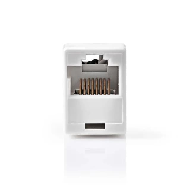 Adaptor retea prelungire Cat5 RJ45 mama - RJ45 mama alb Nedis CCGB89005WT