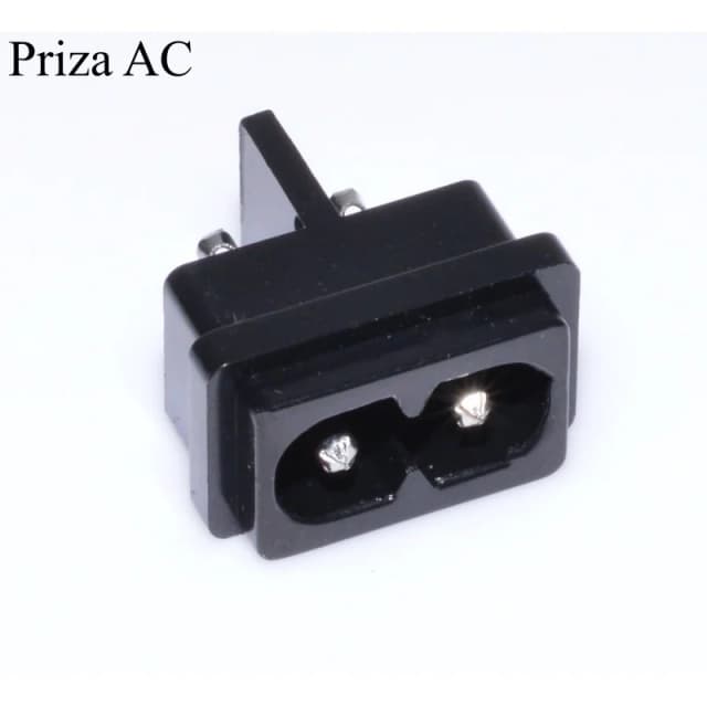 Mufa alimentare mama tip priza alimentare casetofon /EURO fixare pe panou IEC 60320 C8
