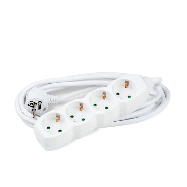 Prelungitor Technik 4 prize cablu 3x1.5mmp 1.5m alb 3500W 16A MT4W1,5M1,5-W