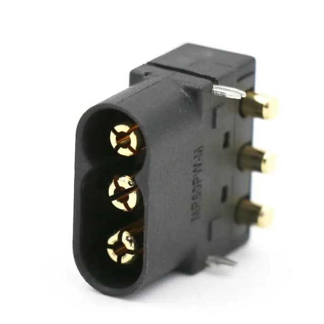 Conector alimentare DC soclu tata MR60 3-pini 35A /600V THT AMASS MR60PW-M
