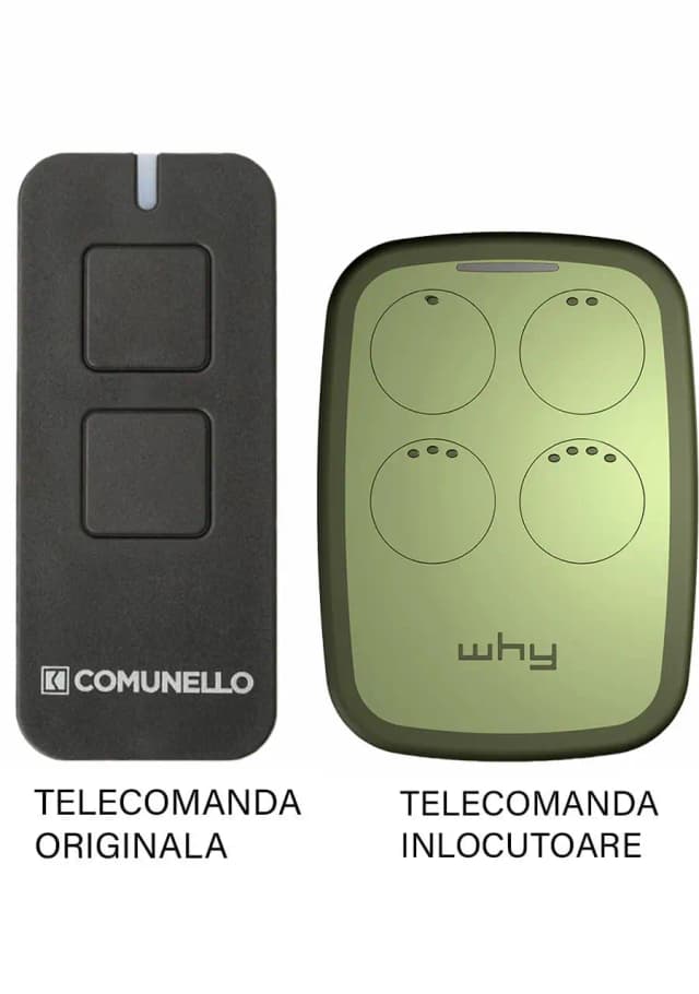 Telecomanda inlocuitoare poarta garaj cu 2 butoane rolling cod frecventa 433.92MHz Comunnelo Victor 2RC compatibila cu originalu