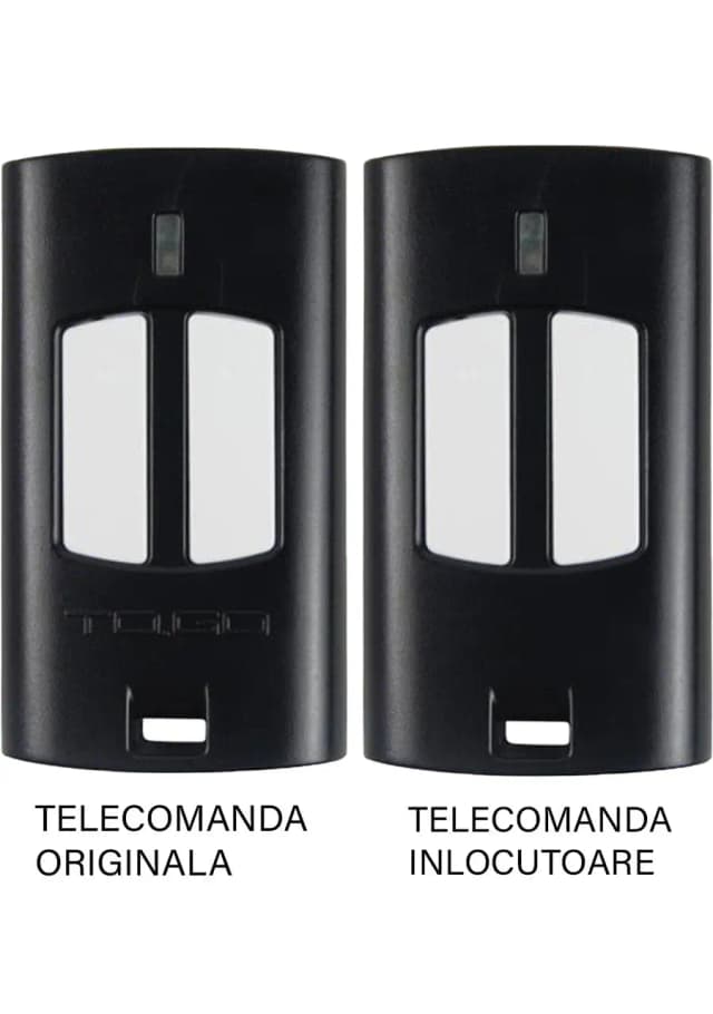Telecomanda inlocuitoare poarta garaj 2 butoane cod saritor frecventa 433.92MHz Beninca TO.GO2WV compatibila cu originalul (801)