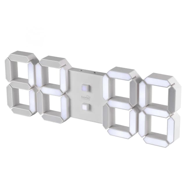 Ceas desteptator digital LED 3D alb 128mm 5V USB telecomanda Home LTC 05