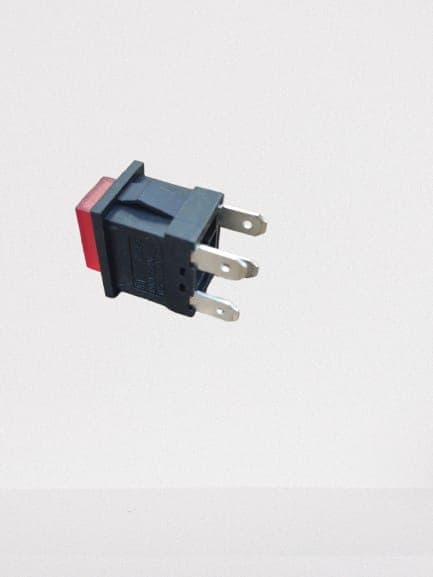 Intrerupator PUSH BUTON cu retinere 10A /250V 4 contacte rosu 22x15x31mm