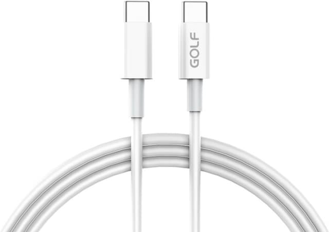 Cablu USB tip C la USB tip C 1m Golf Data Sync TPE PD 65W Quick Charge alb GC-81c A0115916