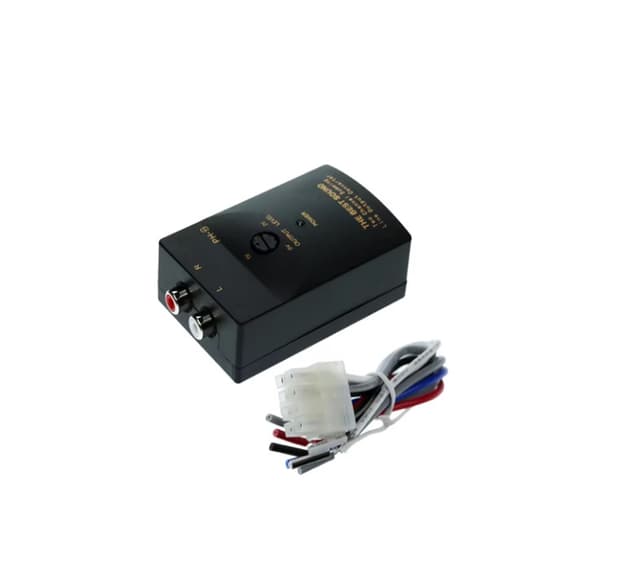 Adaptor de masina audio STEREO HIGH TO LOW 50W 1A HI(difuzoare) - LOW(2x RCA)