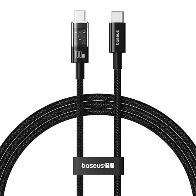 Cablu alimentare si date Baseus Gem Fast Charging USB Type-C - USB Type-C 100W 1m negru P10373000111-00