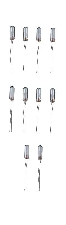 Set 10 becuri miniatura T1 1/4 12V/DC 0.9W 75mA incandescent 11.7x4.1x25.4 mm Goobay 9345-10