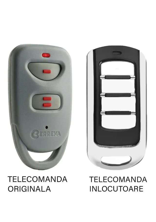 Telecomanda inlocuitoare poarta garaj Erreka Lira de doua si patru canale/ cod saritor/ 433.92MHz (813-1)