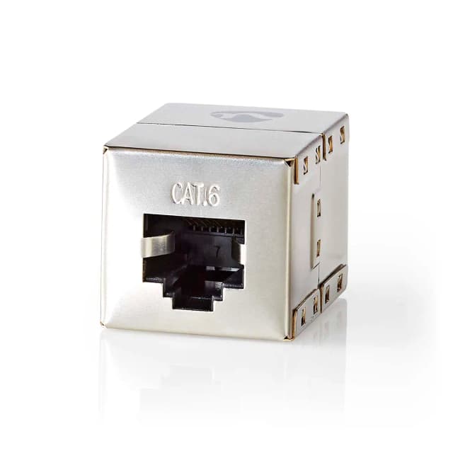 Adaptor prelungitor de retea Nedis CCBW89011ME Gigabit Cat6 RJ45 8P8C mama - RJ45 8P8C mama ecranat metal