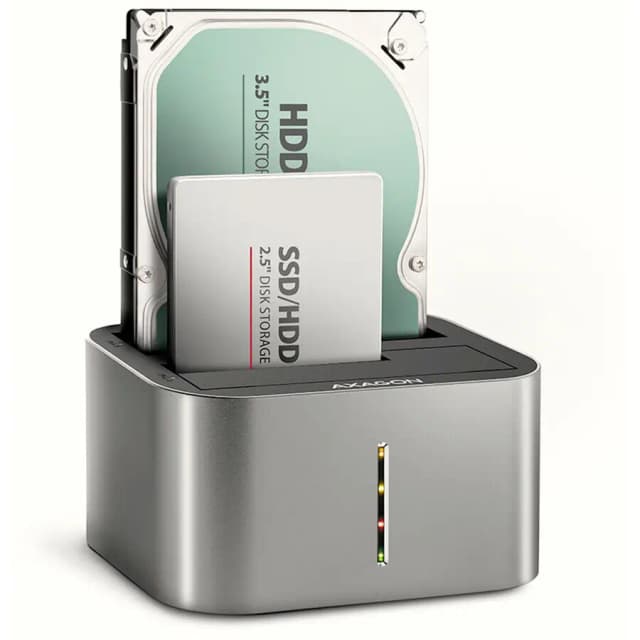 Docking station AXAGON ADSA-DC DUAL DOCK HDD /SSD 2.5" /3.5" 5Gbit/s SATA 3.0 USB 3.2 Gen1