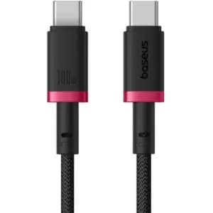 Cablu alimentare-date Baseus Dura Fast Charging Data 1m USB Type-C - USB Type-C 100W braided rosu+negru P10377803U01-01