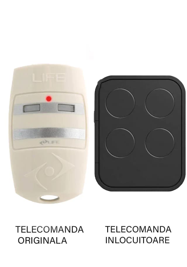 Telecomanda inlocuitoare poarta garaj Life cu 4 canale BRAVO /BRAVO4 433.92MHz Codificare LIFE Auto Code (832)