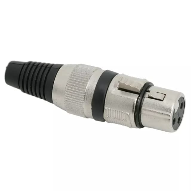 Soclu XLR 3 poli cu lipire cu fleaca de prindere protectie pentru cablu
